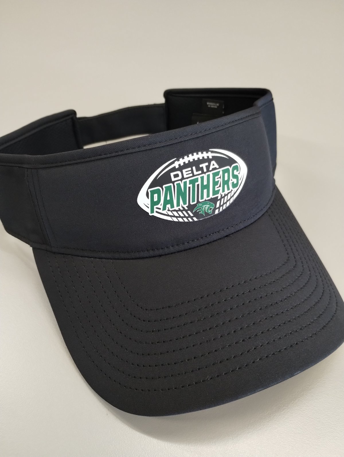 Custom Delta Panthers football visor