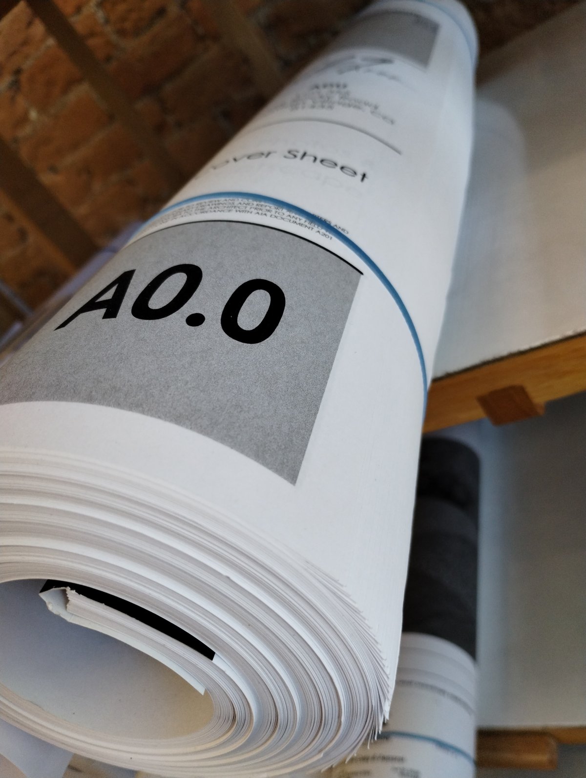 Rolled architectural site plans printed for Stella Concrete